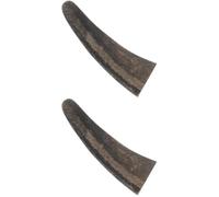 VANZACK 2 Pezzi Corno di Bue Nero Naturale per Intaglio, DIY, Artigiani | Materiale Solido per Lavorazioni Manuali, Adatto a Incidere e Portare Sé, senza Bave