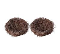 VANZACK 2 Pezzi Di Pasqua Nido Di Uccelli Decorazione Rattan Artificiale Nido Di Decorazioni Di Pasqua Di Colibrì Per Artigianato Casa Matrimonio Giardino Arredamento