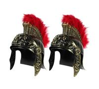 VANZACK 2 Pezzi Elmo con Cresta e Leone Dorato Elmo Cavaliere Medievale - Leggero e Resistente per Cosplay Feste Storiche e