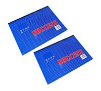 VANZACK 2 Pezzi Libro di Bilancio A4 Blu per Spese e Acquisti Aziendali | Registro Completo, Uso Separato per Voci, Carta Semplice ed Elegante, per Negozio e Casa