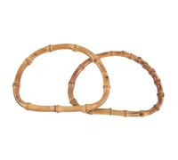 VANZACK 2 Pezzi Manici in bambù per Borse Te Maniglie Resistenti e Lisce per Tracolle Sostituzione Manici per Borsa Spalla Tote e Pochette Design Naturale ed Ergonomico