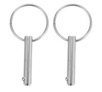 VANZACK 2 Pezzi Perno di Sicurezza per Barca in Acciaio Inossidabile, Perno Canopy Stainless Steel, Sgancio Rapido, 76mm X 6,3mm, Argento, per Hardware Bimini Top e Hardware Nautico