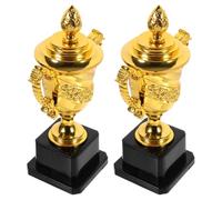VANZACK 2 Pezzi Premio Oro in Plastica Delicato per Competizioni Lega di Zinco e Pp, Mini Riconoscimento per Studenti e Adolescenti in Ufficio o Palestra