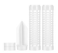 VANZACK 2 Pezzi Supporto per Piante Monstera Palo in Muschio Bianco, Design Modulare in Pp Griglie Vuote, Stabile e Migliora la Circolazione dell'Aria, per Casa e Giardino