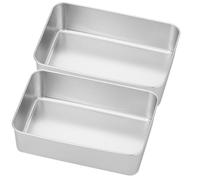 VANZACK 2 pezzi Teglie da Forno in Acciaio Resistente Stampi per Torte e Tiramisu Antiaderenti Facili da Pulire e Resistenti per Casa e Uso Multifunzionale