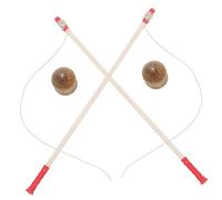 VANZACK 2 set Giocattoli Legno Trottola per Giocattoli Interessanti per Sviluppare Coordinazione e Abilità per Giocare All