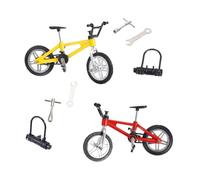 VANZACK 2 set Mini Bici da Dito in Alluminio e Plastica da Tavolo Competitivo per Dita Intrattenimento e Antistress Decorazione da Scrivania per Collezione