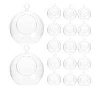 VANZACK 20 Pezzi Palline Decorative Riempibili in Plastica, Leggere, Facili