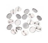 VANZACK 20 Pezzi Spille da in Acciaio Vassoi Sicurezza per Creazioni Te Accessori per Spille e Distintivi Personalizzati