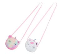 VANZACK 2pezzi Borsa Unicorno Tracolla Portamonete da Donna Astuccio per Rossetto e Pochette Esterna Piccola Borsa Tracolla Carina per Ragazze e Bambine