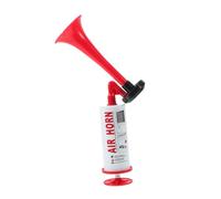 VANZACK 2pezzi Corno Aria Riusabile per Eventi Sportivi e Segnalazioni Marittime Tromba Portatile Rossa in Plastica e Metallo per Graduazioni e Uso in Barca Suono Potente