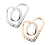 VANZACK 2pezzi Fermagli Per Magliette Bottoni Annodati in Metallo Fibbie in Fermagli Per Sciarpe Cravatte Fibbie Scorrevoli Accessori Decorativi Per