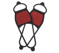 VANZACK 3 Paia Antiscivolo per Scarpe Ghiaccio Copriscarpe in Gomma Resistente con Superficie Ruvida Doppia Leggeri e Facili Indossare per Escursioni e Camminate sulla