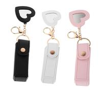 VANZACK 3 Pezzi Portachiavi Mini Pochette con Specchio Porta Rossetto e Borsa Charm Eleganti per Borse da Donna Accessori Versatili per Viaggi e Quotidiano