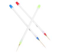 VANZACK 3 Pezzi Set di Tre Penne per Nail Art, Tracciatura, Puntinatura | Plastica Riutilizzabile, per Disegno Floreale e Lavoro Domestico, Accessorio per Unghie, Bianco