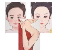 VANZACK 3 Pezzi Tavola per Pittura Facciale Face Painting in Plastico, Riutilizzabile e Lavabile, a Forma di Volto Umano Realistico, per Artisti e Truccatori, per Lezioni d'Arte
