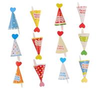 VANZACK 36 Mini Cappelli per Torta Compleanno Decorazioni Cupcake Mix Colorate Topper Dolci Versatili per Shower e Feste Tema Party