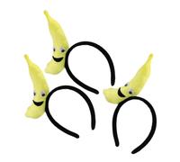 VANZACK 3pezzi Copricapo Di Frutta Di Banana Cerchietto Di Giallo Per e Bambina Accessorio Per Divertente Per Feste Di Carnevale e Halloween
