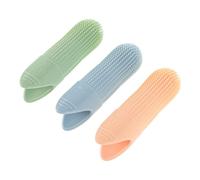 VANZACK 3pezzi Spazzolino da Dente in Silicone da Dito per Cani e Gatti Spazzolino da Dente per Animali Domestici Facile da Usare Previene la Orale Salviette per Dita