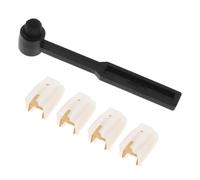 VANZACK 4 pezzi Aghi di Ricambio per Giradischi con Astina in Alluminio e Spazzola per Pulizia Ago per Fonografo Compatibile con Giradischi Vintage e Moderni Facile Installazione e