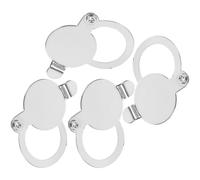 VANZACK 4 Pezzi Copri Spioncino in Rame Argento per Porta, Blocca la Vista | Sostituzione per Pezzi Vecchi o Danneggiati, Forma Elegante, Si Abbina a Diversi Stili di Porta