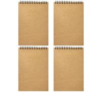 VANZACK 4 Pezzi Quaderno Spiralato A5 in Carta, Copertina Robusta | Pagine Spesse, Apertura Facile, Stile Classico Minimalista, per Diari, Memorie, Schizzi e Pianificazione