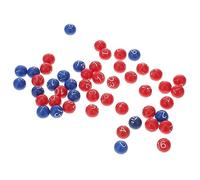 VANZACK 49 Palline Bingo Numerate Incise in Plastica per Giochi Tombola e Feste Adulti Palline Resistenti e Colorate per Atmosfera Divertente