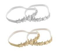 VANZACK 4pezzi Fascia per Capelli Forma di Stella con Motivo Stelle Glitterate Adatta ai Ragazzo Ragazza Ragazza Morbido e Traspirante Colore Brillante Facile da Pulire e Sostituire