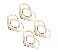 VANZACK 4pezzi Fermaglio Per Sciarpa in Seta Anello Di Chiusura Clip Per Sciarpa Delicata Accessori Per Abbigliamento Da Donna