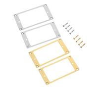 VANZACK 4pezzi Frammenti per Pickup in Metallo per Chitarra Elettrica Coperture Protettive Piatte e Anelli di Montaggio per Pickup Accessori per Riparazione della Chitarra