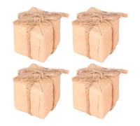 VANZACK 4pezzi Miniatura Casa Delle Bambole Scatole Regalo in Kraft Accessori Per Case Delle Bambole in Scala Decorazioni Per Compleanni e Festival Per Mini Case