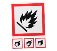 VANZACK 4pezzi Segnale Sicurezza Antincendio Adesivo Avvertimento Pericolo Per Bidone Della Spazzatura Prevenzione Incendi Autoadesiva Adatto Per Scuole Parchi e Strade