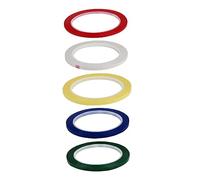 VANZACK 5 Nastro Adesivo per Violino Adesivi per Tastiera Colorati Rosso Giallo Bianco Verde Blu per Praticare Facile e Veloce per Principianti e Insegnanti