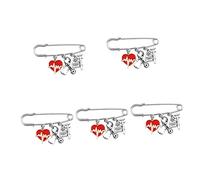 VANZACK 5 Pezzi spilla stetoscopio spillo Pin maglione spilla da balia PIN di sicurezza gioielli spilla da balia clip per spille da spina da donna spilla da scialle lega