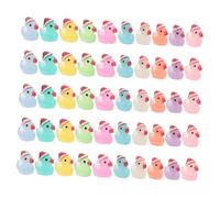 VANZACK 50 Pezzi Miniatura Anatre in Resina Luminose Notte Decorazioni Mini Animali per Casa delle Bambole Giardino Paesaggi Natalizi e Accessori Te