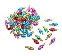 VANZACK 50 Pezzi Perline Decorative Natalizie in Plastica Gancio | Pendente Anello Superiore, Montaggio Rapido, Colori Assortiti, per Ganci, Finestre, Porte e Feste Colore Casuale