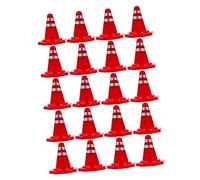 VANZACK 50pezzi Cono Stradale in Plastica Tavolo di Sabbia Blocco Stradale Fai da Te Scena di Simulazione Cartello di Blocco Educativo per Ragazzo Ragazza Ragazza