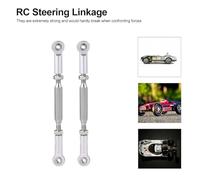 VANZACK 6 pezzi Aste Regolabili in Alluminio per Tiranti Sterzo e Sospensioni Rc Resistenti e Antiruggine Compatibili con Camion Radiocomandati