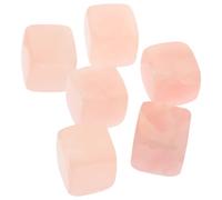 VANZACK 6 Pezzi Pietre Riutilizzabili per Whisky in Cristallo di Rocca | Cubetti a Forma di Cubo, Dimensione 1,5-2cm, Peso Variabile, per Bevande