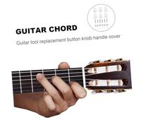 VANZACK 6pezzi Manopole Per Accordatore Chitarra Forma Ricambio Per Bottone Meccanica Chitarra Acustica Ghiere Bianche e Nere