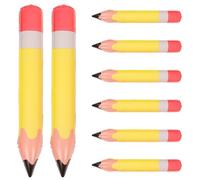 VANZACK 8 Matite Gonfiabili Giganti in Pvc Giallo 70 Cm - Palloncini Decorativi per Feste e Rientro a Scuola - Decorazioni da Appendere per Aula e Compleanni