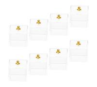VANZACK 8 Scatole Miniature Trasparenti per Casa delle Accessori Decorativi per Miniature Contenitori in Plastica Realistici per Vetrinetta e Collezionismo per in Miniatura