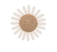 VANZACK Accessori Decorativi Fai da Te Fiore Girasole Intrecciato per Scarpe e Abbigliamento Ragazze, Set 2 Pezzi Beige e Marrone Chiaro, Toppe Floreali Vintage Leggere e Resistenti