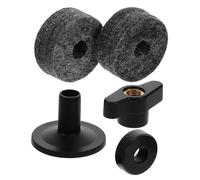 VANZACK Accessori per Batteria Staffe di Montaggio per Piatti Anelli in Feltro e Manicotti per Supporto per Piatti in Plastica per Manutenzione e Montaggio Sicuro