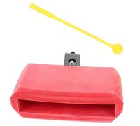 VANZACK Accessorio per Percussioni Suono Nitido in Plastica e Metallo, Rosso Supporto per Cow Bell e Montaggio Portatile per Batteria Campanaccio Latino