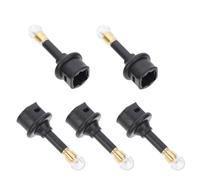 VANZACK Adattatore Audio Ottico Digitale 35 MM Femmina a Jack Maschio Set da 5 Pezzi Uscita Cuffie Riconoscimento Automatico Formato Compatto e Portatile per Audio Stereo