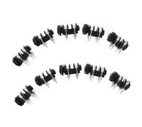 VANZACK Adattatore Presa Mono Audio Jack 6,35 Mm in Metallo, Connettore Microfono 4 Pin, Set da 10 Pezzi, per Strumenti Musicali, Pedali e Apparecchiature Audio da Studio