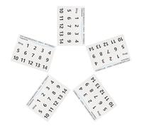 VANZACK Adesivi per Scale Tamburo Handpan 5 Pezzi Numeri Neri Etichette Note Musicali per Esercizi Principianti e Didattica Strumenti Percussione