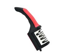 VANZACK Affilacoltelli Manuale Portatile Multifunzione per Coltelli e Forbici Affilatore Compatto in Acciaio Professionale per Uso Domestico e Cucina