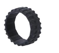 VANZACK Anello in Silicone Nero Misura 10, Stile Battistrada Traspirante | Lavoro Manuale, Resistente a Graffi e Calore, Mantiene la Forma, Adatto a Infermieri e Vigili